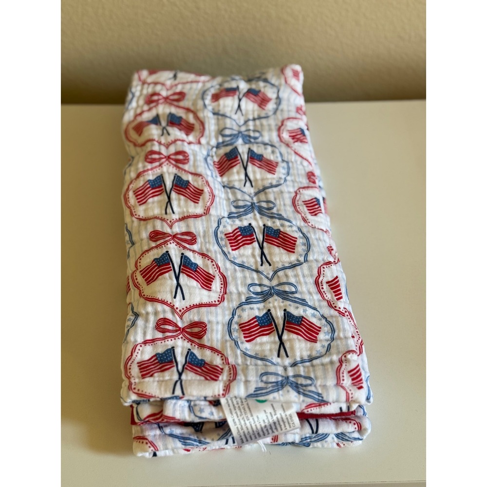Cupcakes and Cashmere Patriotic American Flag Kitchen Towel Set Red White Blue